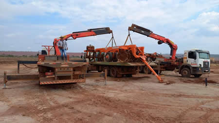 Munck para movimentação de máquinas agricolas